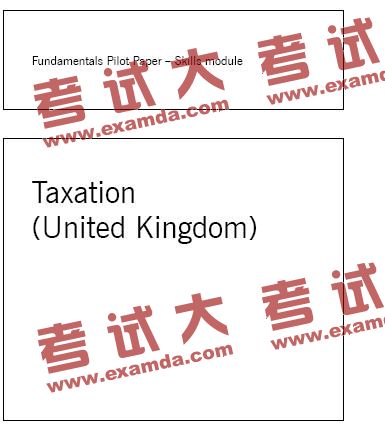 ACCA F6_UK 考官模拟题