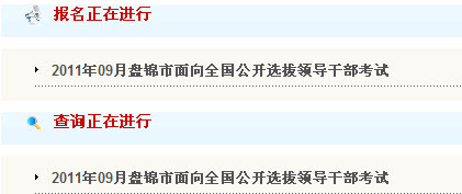 2011盘锦市面向全国公开选拔领导干部报名入口