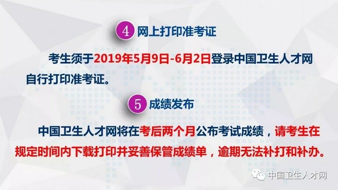 2019年卫生资格考试准考证打印时间
