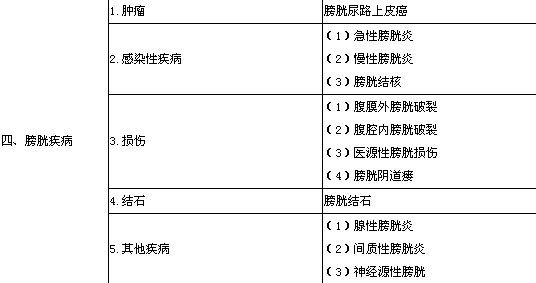 2020年泌尿外科主治医师考试大纲