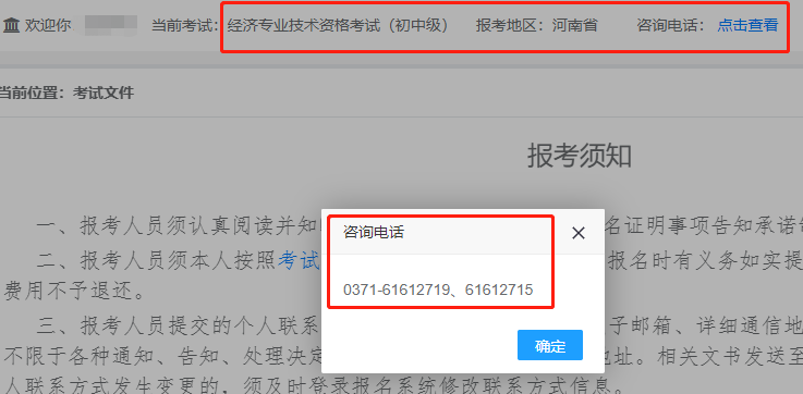 2020年河南中级经济师报名咨询电话